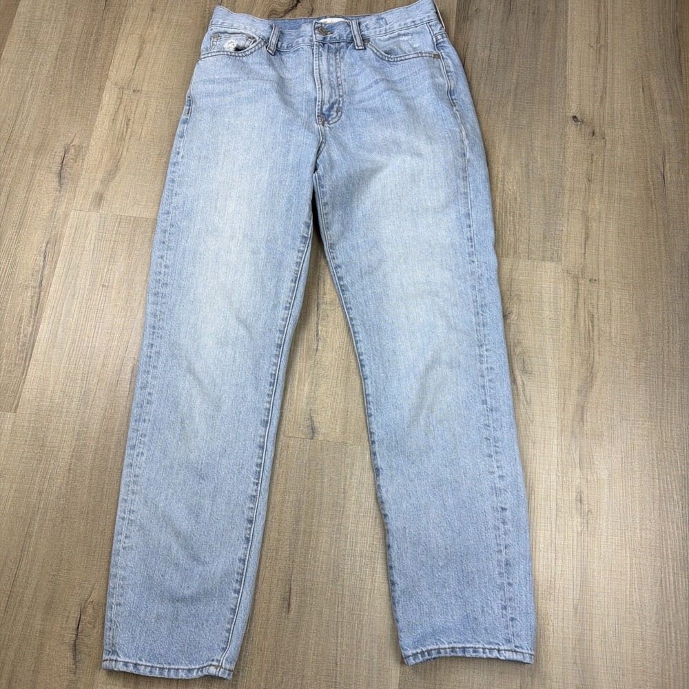 Madewell Perfect Vintage Jeans 27 High Rise 100% Cotton Light Wash Straight Leg - Picture 1 of 8